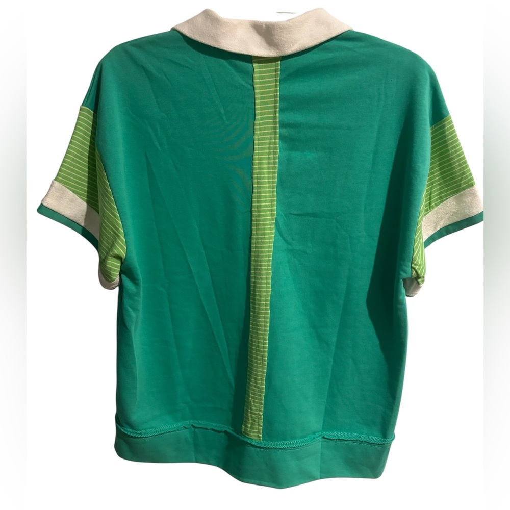 Umgee Polo style shirt in Green and White - Picture 3 of 9
